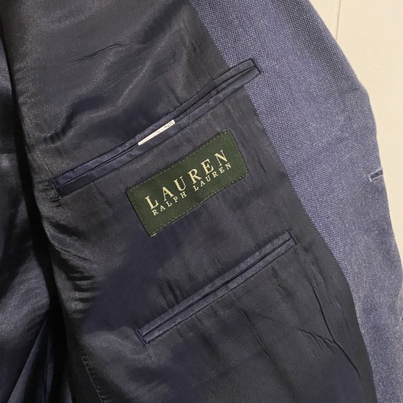 Navy Lauren Ralph Lauren Blazer / Sport Coat Silk Wool Blend - Picture 6 of 10